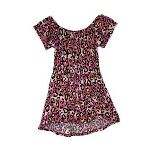 Poof New York Girls Pink Cheetah Print Skorts Romper